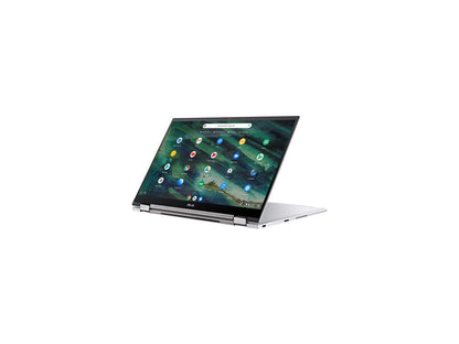ASUS Chromebook Flip C436 2-in-1 Laptop, 14" Touchscreen FHD 4-Way NanoEdge, Intel Core i3-10110U, 128 GB PCIe SSD, Fingerprint, Backlit KB, Wi-Fi 6, Chrome OS, C436FA-DS388T, Magnesium-Alloy, Silver