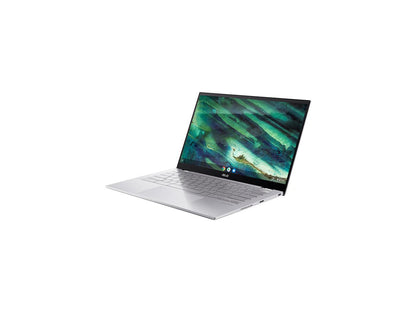 ASUS Chromebook Flip C436 2-in-1 Laptop, 14" Touchscreen FHD 4-Way NanoEdge, Intel Core i3-10110U, 128 GB PCIe SSD, Fingerprint, Backlit KB, Wi-Fi 6, Chrome OS, C436FA-DS388T, Magnesium-Alloy, Silver
