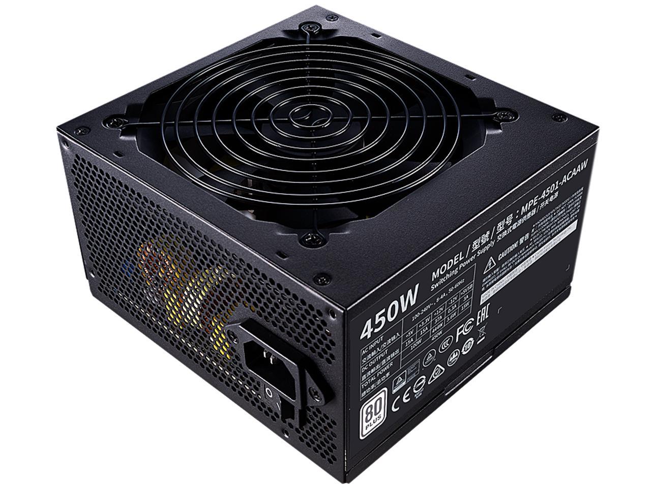 Cooler Master MWE 450 WHITE - V2 MPE-4501-ACAAW-US 450W ATX 12V 80 PLUS Standard Certified Power Supply