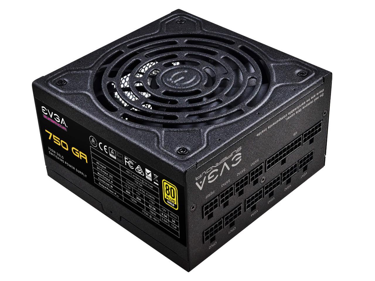 EVGA SuperNOVA 750 GA, 80 Plus Gold 750W, Fully Modular, Eco Mode, 10 Year Warranty, Includes Power ON Self Tester, Compact 150mm Size, Power Supply 220-GA-0750-X1