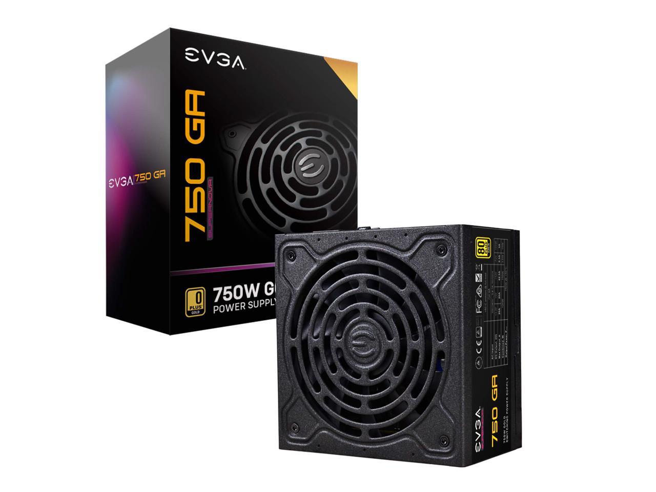 EVGA SuperNOVA 750 GA, 80 Plus Gold 750W, Fully Modular, Eco Mode, 10 Year Warranty, Includes Power ON Self Tester, Compact 150mm Size, Power Supply 220-GA-0750-X1