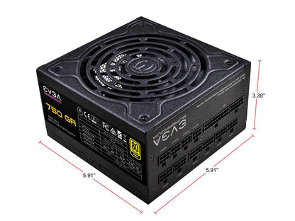 EVGA SuperNOVA 750 GA, 80 Plus Gold 750W, Fully Modular, Eco Mode, 10 Year Warranty, Includes Power ON Self Tester, Compact 150mm Size, Power Supply 220-GA-0750-X1