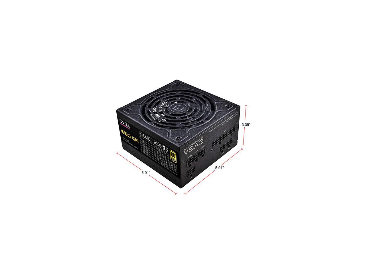 EVGA SuperNOVA 650 GA, 80 Plus Gold 650W, Fully Modular, ECO Mode with Dbb Fan, 10 Year Warranty, Compact 150mm Size, Power Supply 220-GA-0650-X1