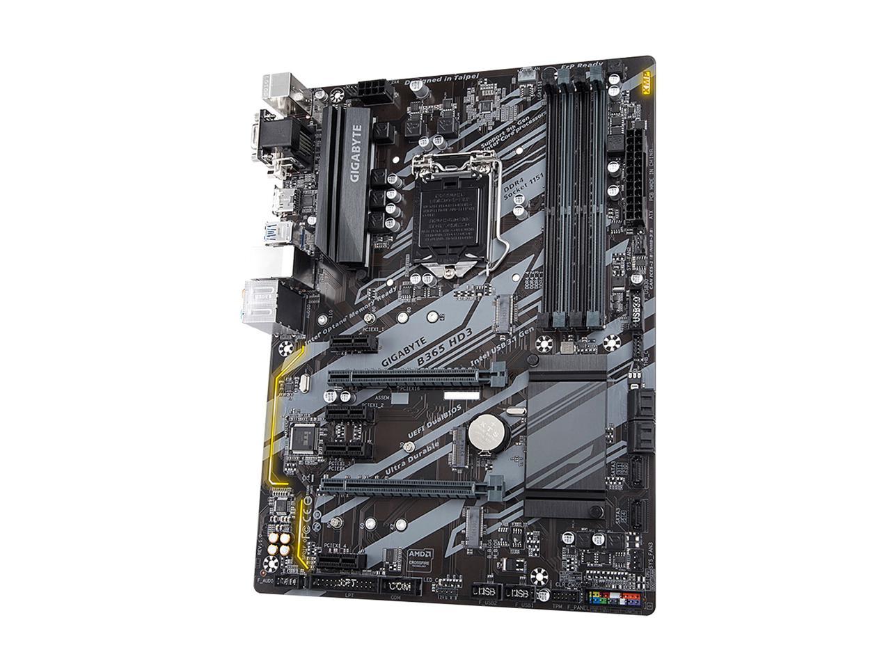 GIGABYTE B365 HD3 LGA 1151 Intel B365 SATA USB 3.1 ATXÂ Motherboard