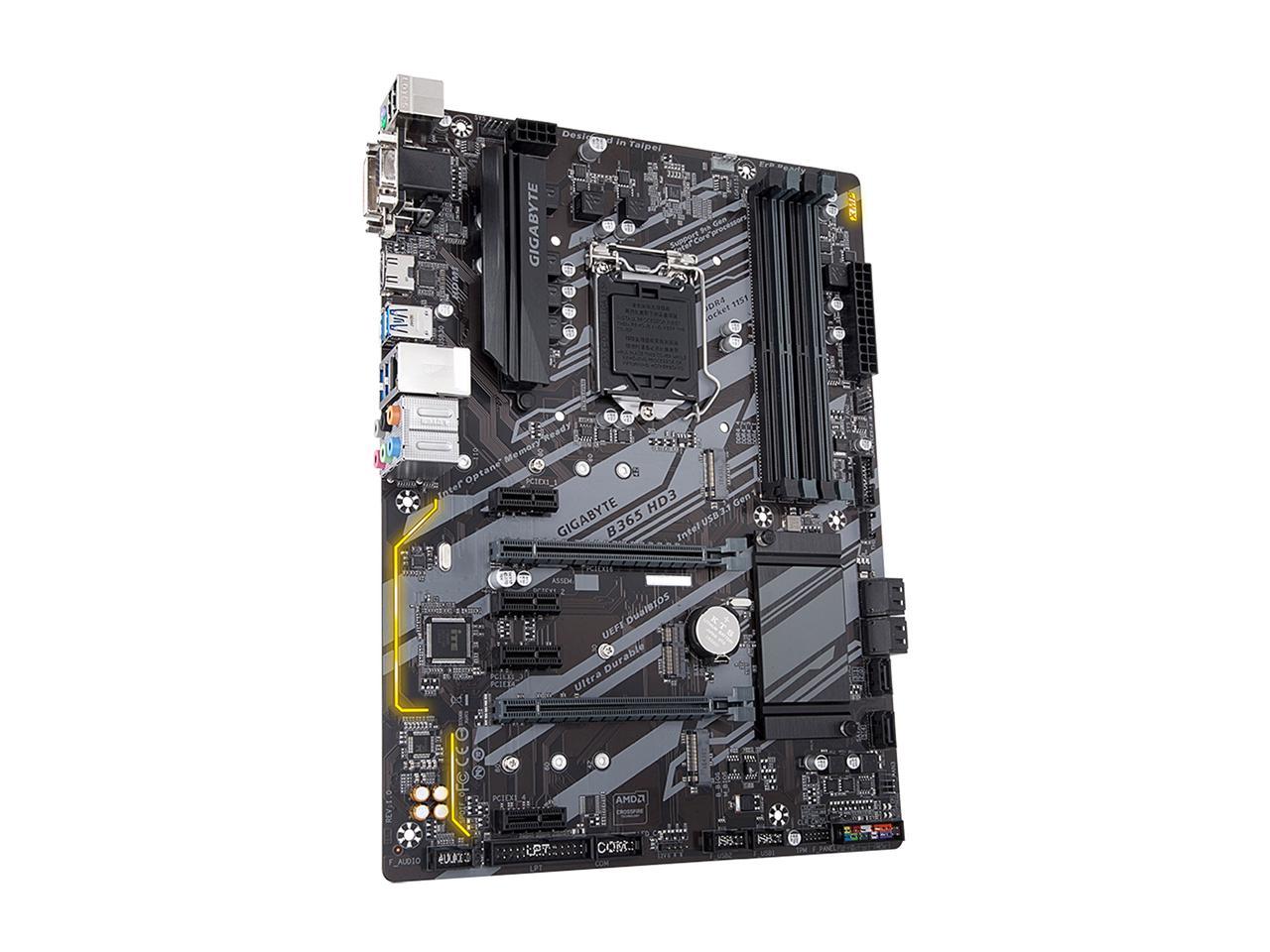 GIGABYTE B365 HD3 LGA 1151 Intel B365 SATA USB 3.1 ATXÂ Motherboard