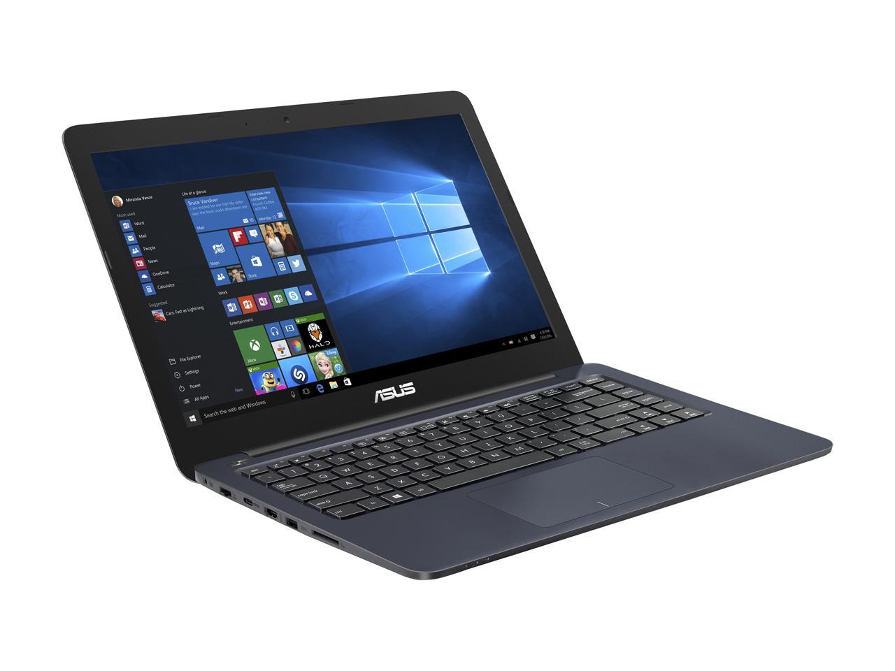 ASUS L402 Thin and Light Laptop, 14" HD, AMD E2-6110 Processor, AMD Radeon R2 Graphics, 4 GB DDR3 RAM, 32 GB eMMC Flash Storage, Windows 10 S with 1 Year Office 365 Subscription Included - L402WA-EH21
