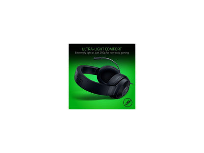 Razer Kraken X Gaming Headset - 7.1 Surround Sound - Ultra-light - Classic Black