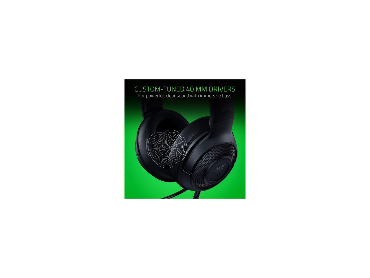 Razer Kraken X Gaming Headset - 7.1 Surround Sound - Ultra-light - Classic Black
