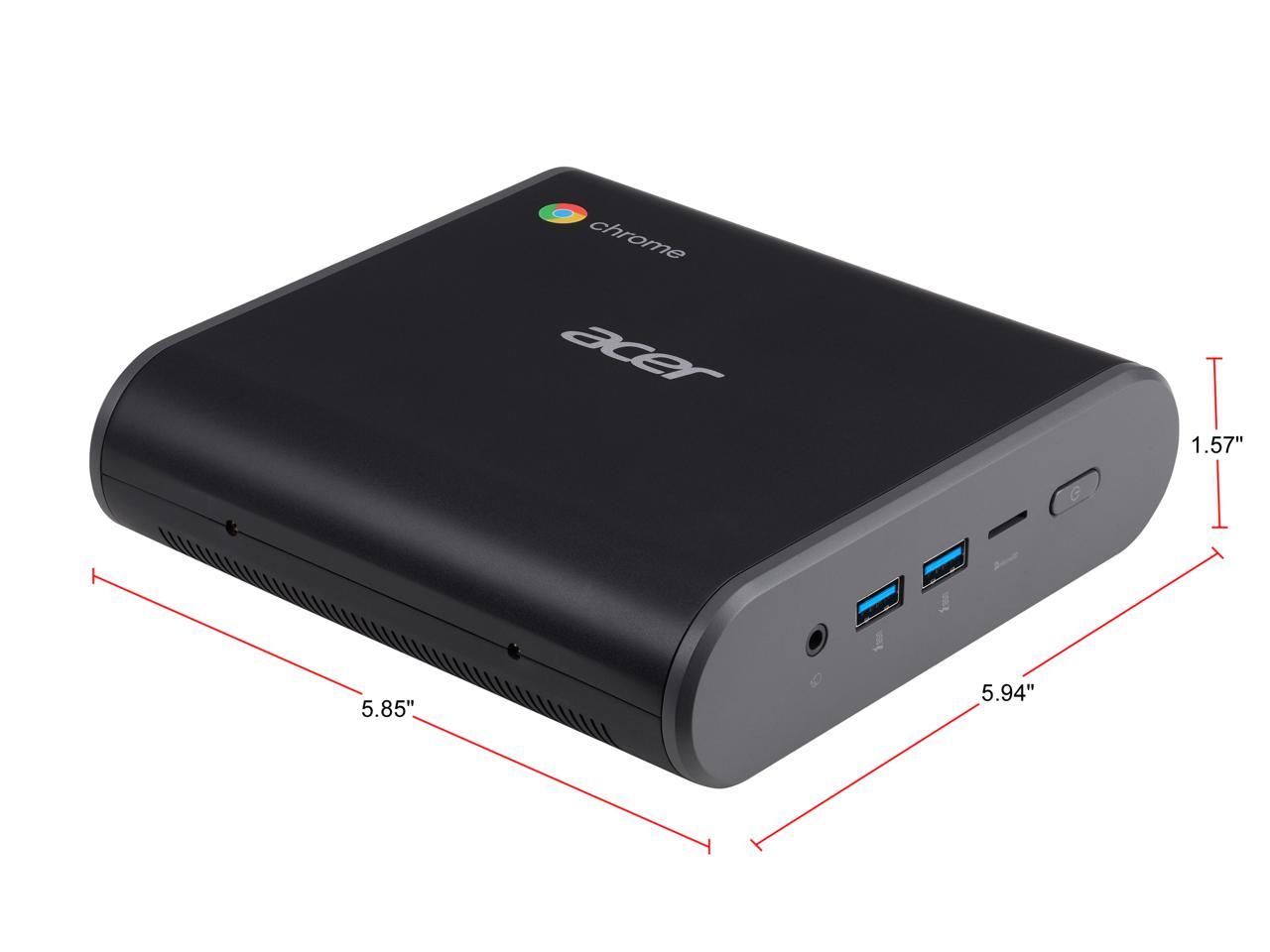 Acer Chromebox CXI3 - Celeron 3867U - 4 GB DDR4 - 32 GB SSD - Google Chrome OS - Intel HD Graphics 610 - Mini PC (CXI3-4GKM4)