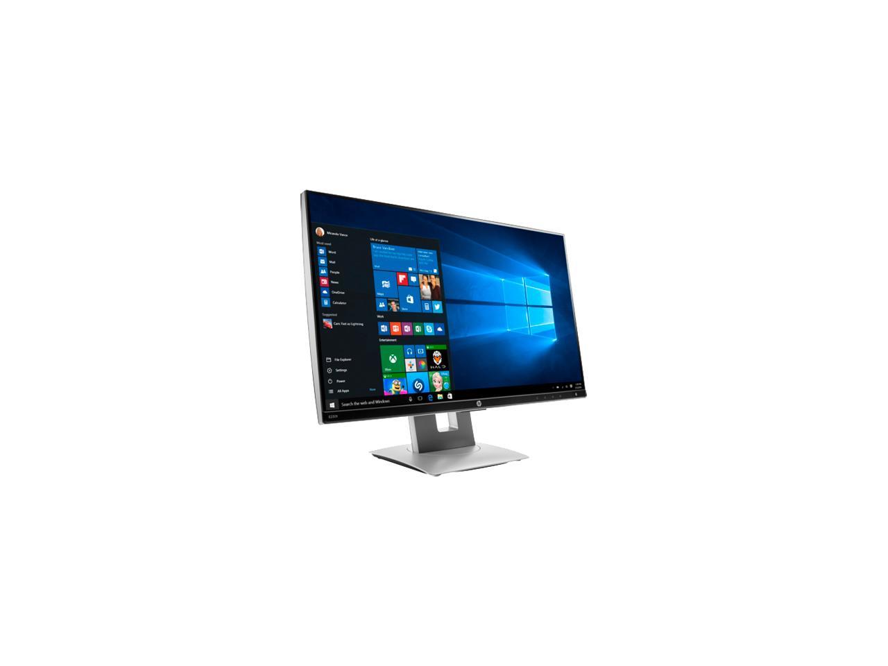 HP EliteDisplay E230t 23" Full HD 1920x1080 60Hz VGA HDMI DisplayPort HDCP Support Ergonomics Backlit LED IPS Touchscreen Monitor