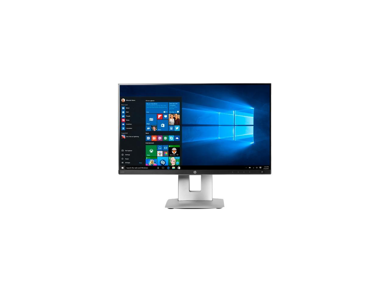 HP EliteDisplay E230t 23" Full HD 1920x1080 60Hz VGA HDMI DisplayPort HDCP Support Ergonomics Backlit LED IPS Touchscreen Monitor