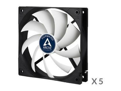 ARCTIC F12 PWM PST - Value Pack (5pc) - Standard Low Noise PWM Controlled Case Fan with PST Feature