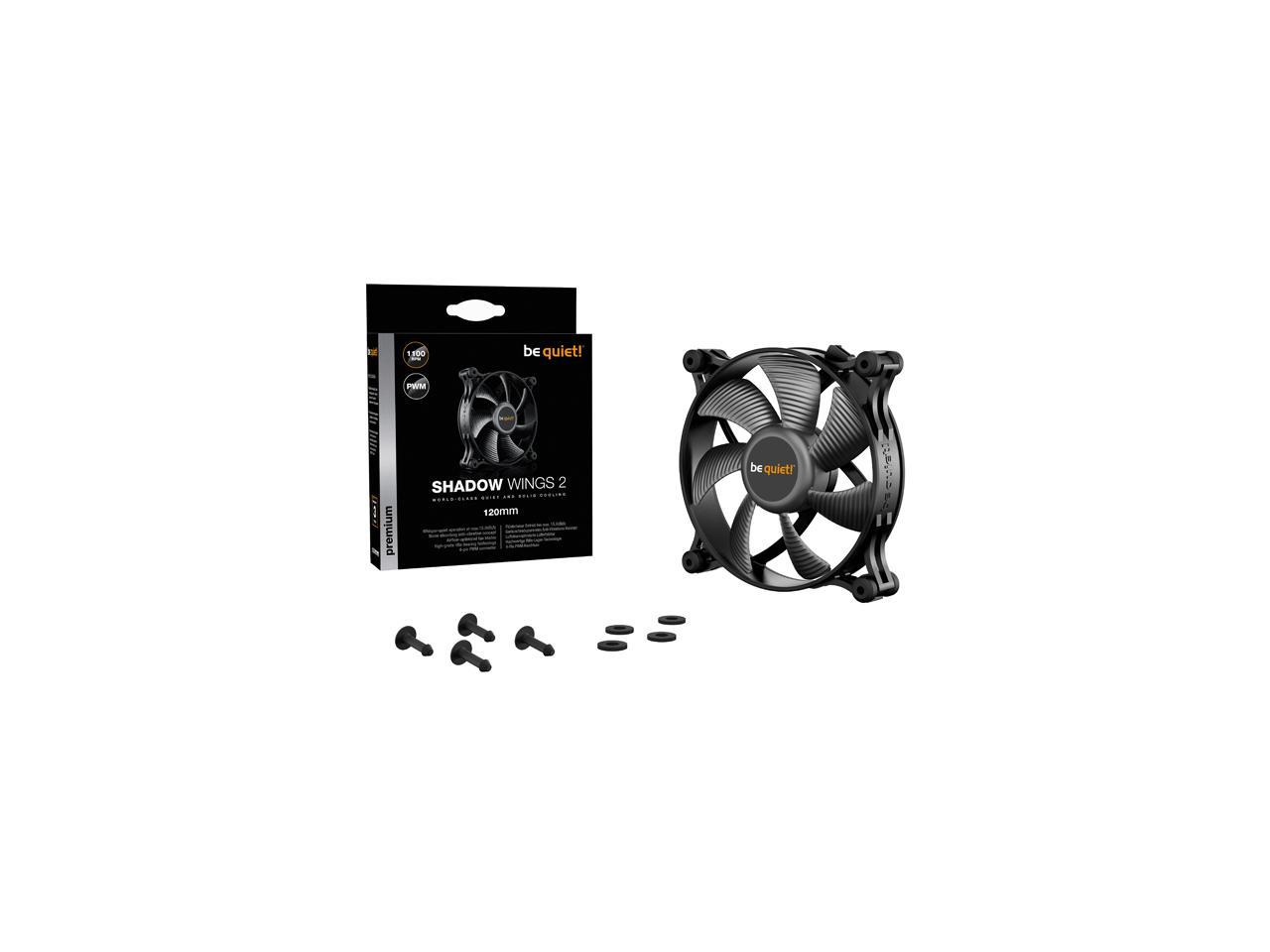 be quiet! Shadow Wings 2 120mm PWM Fan, Airflow-optimized Fan Blades, Whisper-quiet Operation and Reliable Cooling