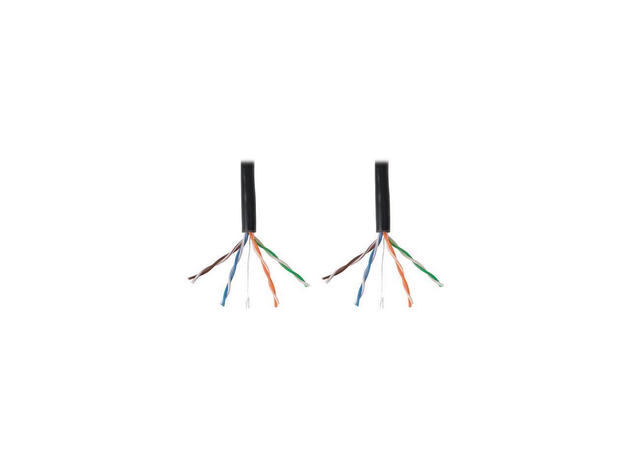 Tripp Lite 1000ft Cat5e 350 MHz Bulk Solid-Core PVC Cable, Black