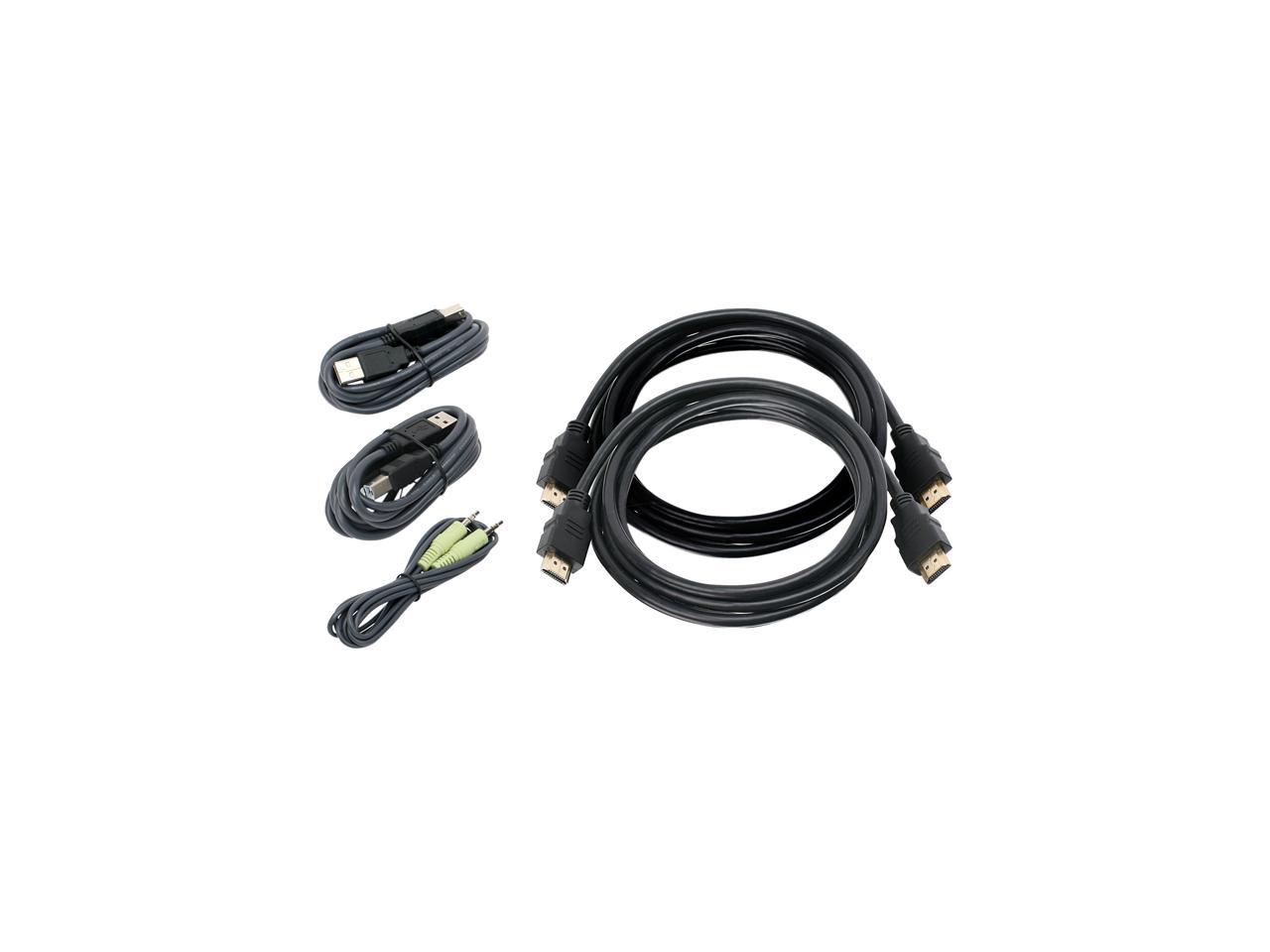 Iogear 6Ft Dual View Hdmi Usb Kvm Cable Kit With Audio (Taa)