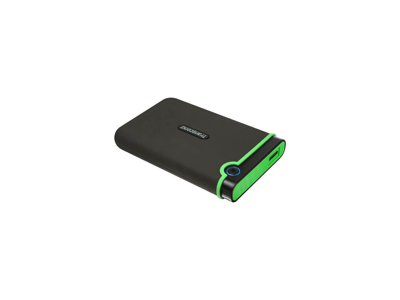 Transcend 2TB StoreJet 25M3 Military-grade Shock Resistance Portable External Hard Drive USB 3.0 Model TS2TSJ25M3 Iron Gray