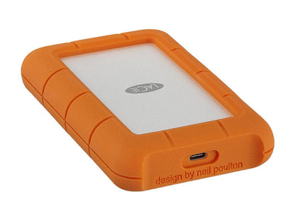 LaCie Rugged USB-C 4TB External Hard Drive Portable HDD – USB 3.0, Drop Shock Dust Rain Resistant Shuttle Drive, for Mac and PC Computer Desktop Workstation Laptop, 1 Month Adobe CC (STFR4000800)