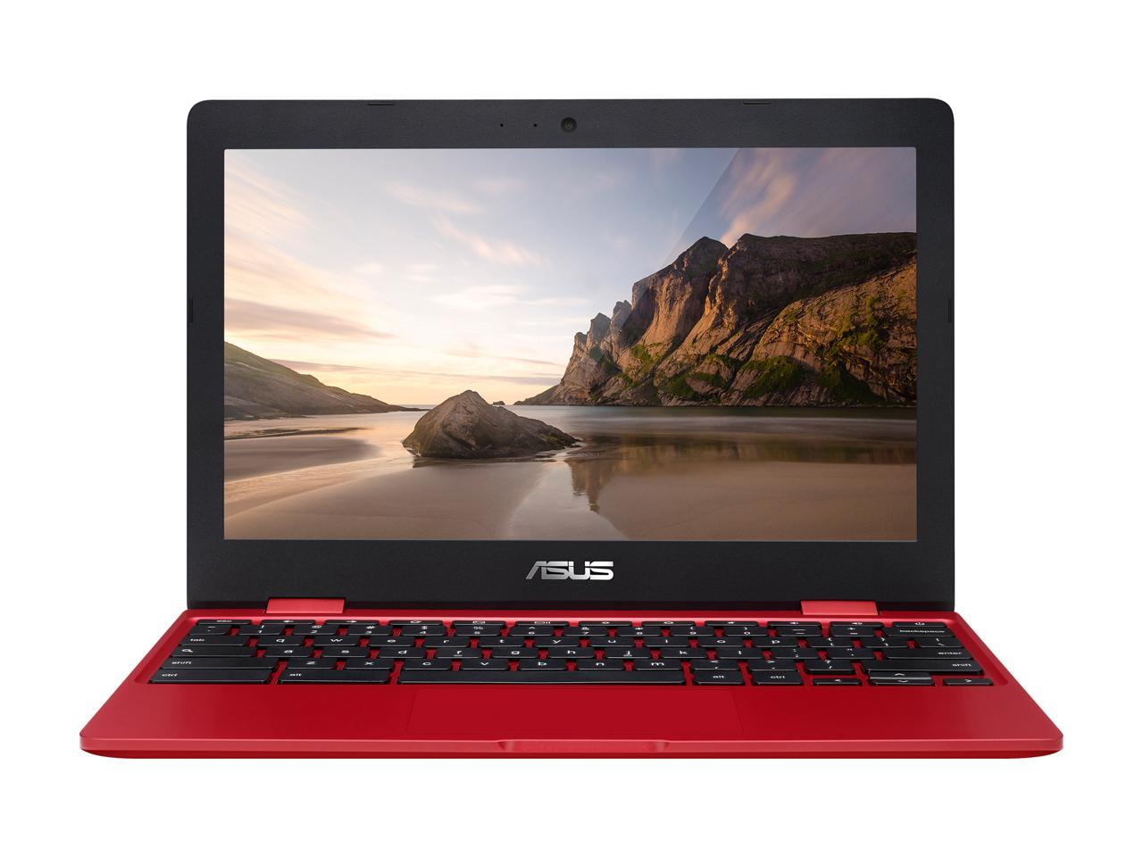 ASUS Chromebook C223NA-DH02-RD 11.6" HD Display, Intel Dual-Core Celeron N3350 Processor (up to 2.4 GHz) 4 GB RAM, 32 GB eMMC Storage, Red