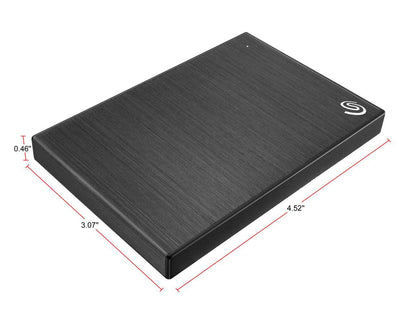 Seagate 2TB Backup Plus Slim Portable Hard Drive USB 3.0 for PC Laptop and MAC, Black (STHN2000400)