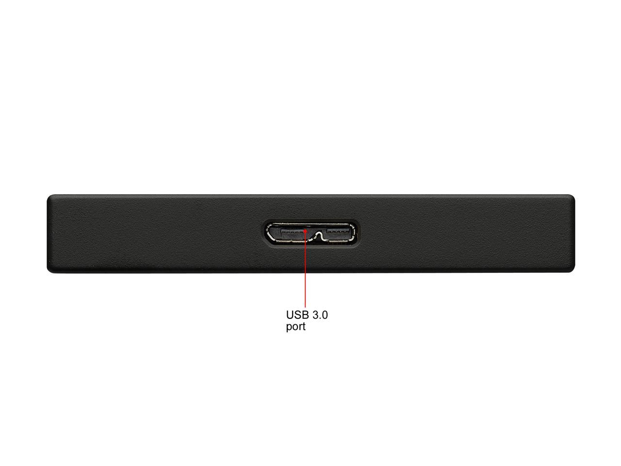 Seagate 2TB Backup Plus Slim Portable Hard Drive USB 3.0 for PC Laptop and MAC, Black (STHN2000400)