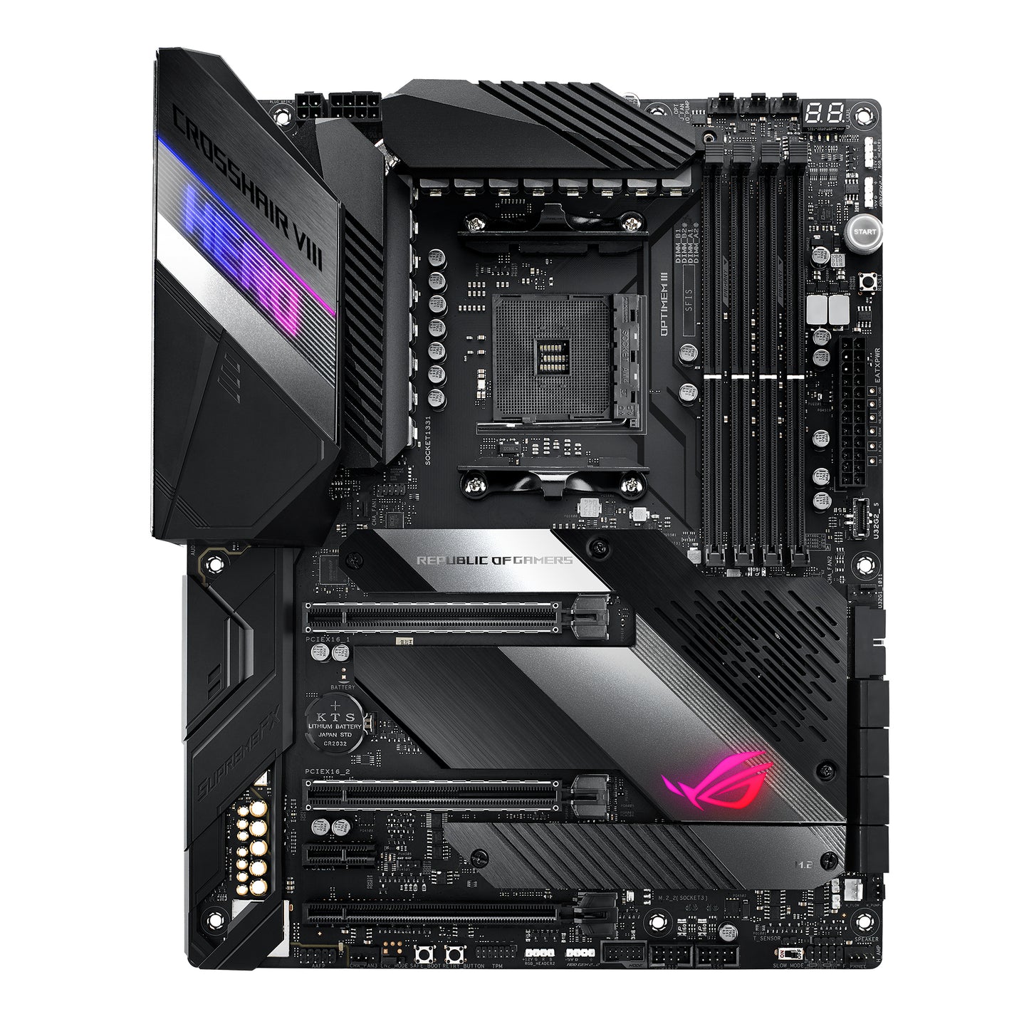 ASUS AMD AM4 ROG X570 Crosshair VIII Hero (Wi-Fi) ATX Motherboard with PCIe 4.0, Dual M.2, SATA 6Gb/s, USB3.2 Gen 2, 2.5Gbps LAN, WiFi 6