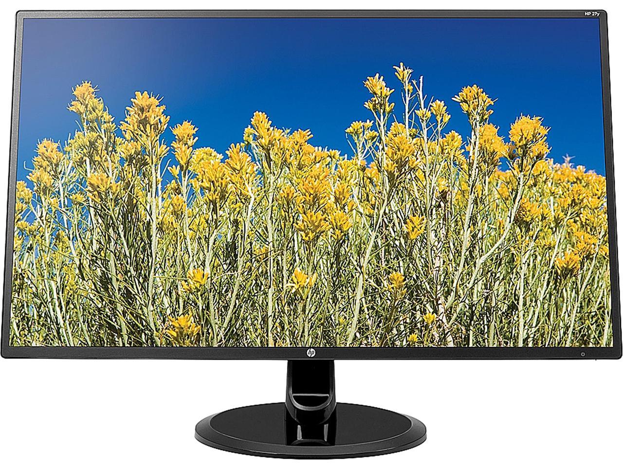 HP 27YH 27" Full HD 1920 x 1080 5ms (GTG) VGA HDMI DVI-D Low Blue Light HDCP Compatible Anti-Glare Backlit LED LCD Monitor