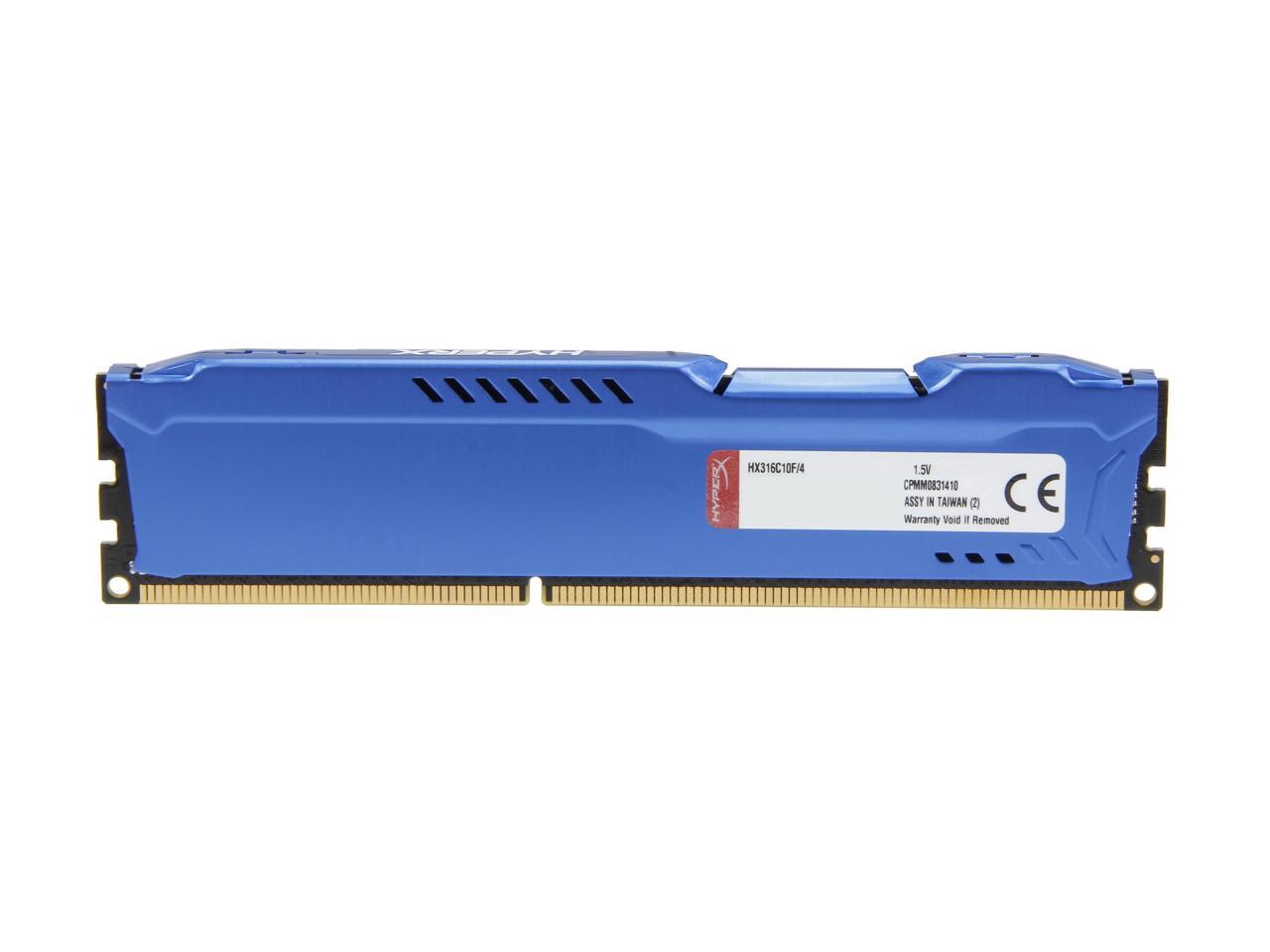 HyperX FURY 4GB 240-Pin DDR3 SDRAM DDR3 1600 (PC3 12800) Desktop Memory Model HX316C10F/4