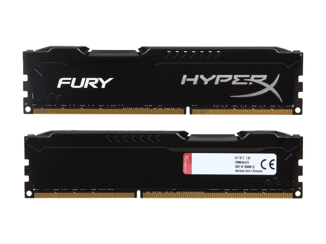 HyperX FURY 16GB (2 x 8GB) 240-Pin DDR3 SDRAM DDR3 1600 (PC3 12800) Desktop Memory Model HX316C10FBK2/16