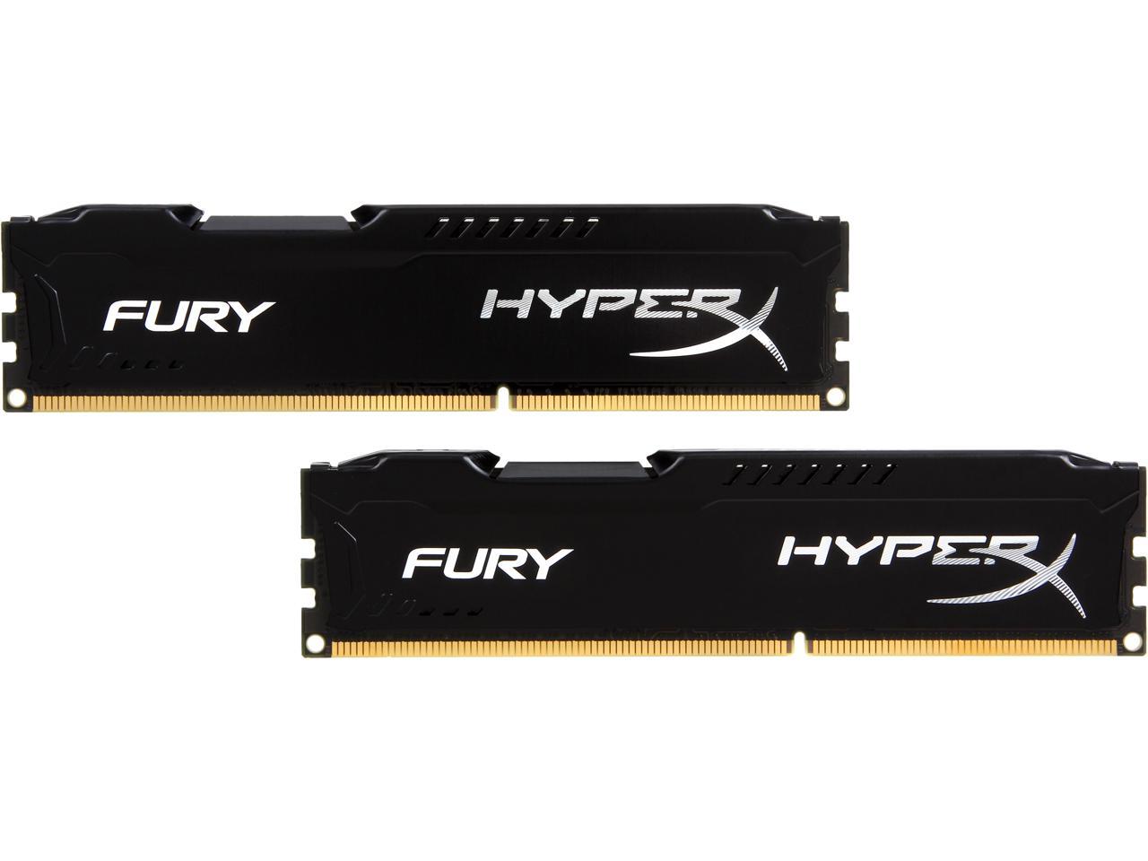 HyperX FURY 8GB (2 x 4GB) 240-Pin DDR3 SDRAM DDR3 1866 Desktop Memory Model HX318C10FBK2/8
