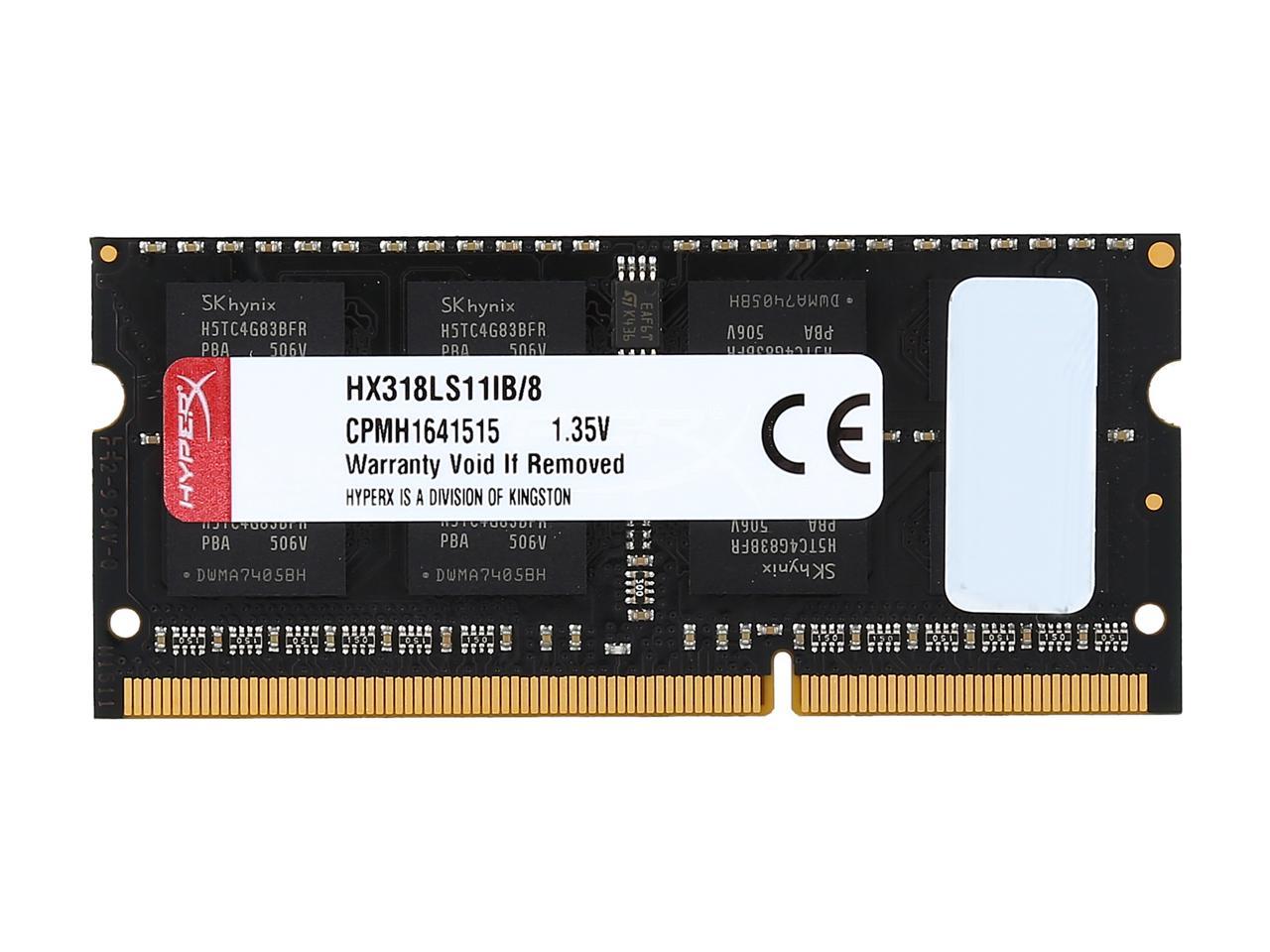 HyperX 8GB DDR3L 1866 (PC3L 14900) Laptop Memory Model HX318LS11IB/8