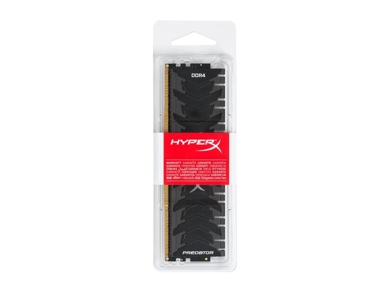 HyperX Predator 8GB (1 x 8GB) DDR4 2666MHz DRAM (Desktop Memory) CL13 1.35V Black DIMM (288-pin) HX426C13PB3/8 (Intel XMP)