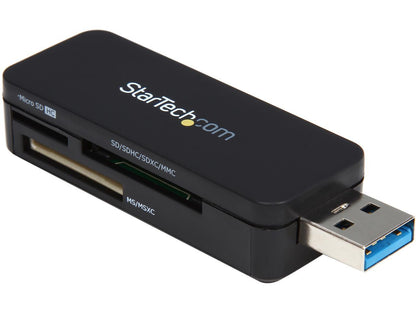 StarTech.com FCREADMICRO3 USB 3.0 External Flash Multi Media Memory Card Reader - USB 3 Card Reader - Portable External Mini Card Reader - SDHC MicroSD
