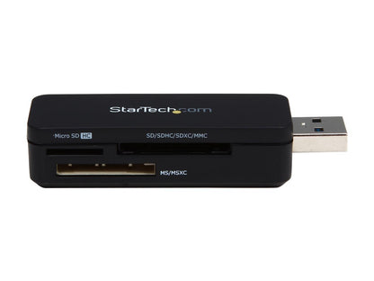 StarTech.com FCREADMICRO3 USB 3.0 External Flash Multi Media Memory Card Reader - USB 3 Card Reader - Portable External Mini Card Reader - SDHC MicroSD