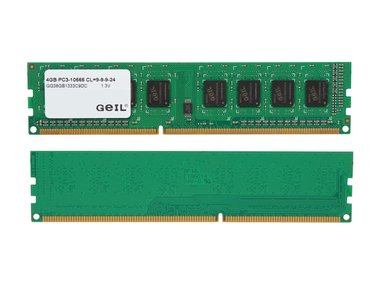 GeIL Green Series 8GB (2 x 4GB) 240-Pin DDR3 SDRAM DDR3L 1333 (PC3L 10600) Desktop Memory Model GG38GB1333C9DC