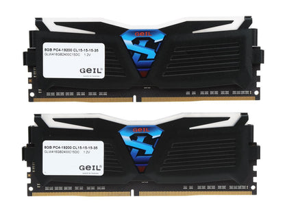 GeIL SUPER LUCE 16GB (2 x 8GB) 288-Pin DDR4 SDRAM DDR4 2400 (PC4 19200) Desktop Memory Model GLW416GB2400C15DC