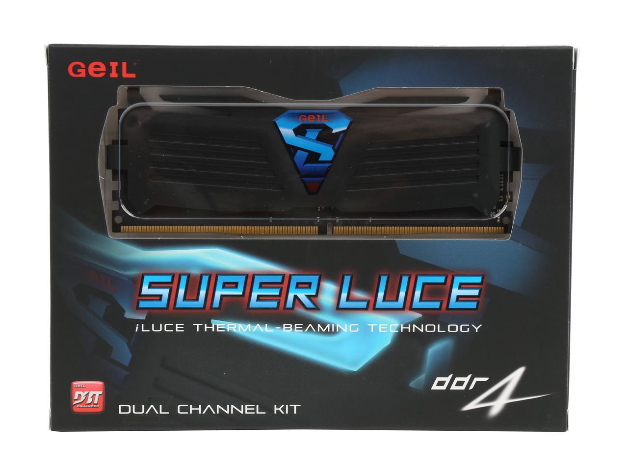 GeIL SUPER LUCE 16GB (2 x 8GB) 288-Pin DDR4 SDRAM DDR4 2400 (PC4 19200) Desktop Memory Model GLW416GB2400C15DC