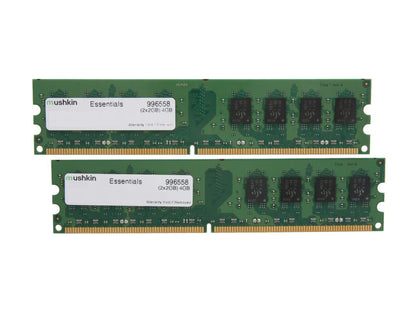 Mushkin Enhanced Essentials 4GB (2 x 2GB) DDR2 800 (PC2 6400) Dual Channel Kit Desktop Memory Model 996558