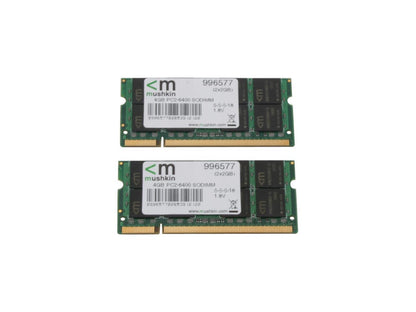 Mushkin Enhanced Essentials 4GB (2 x 2GB) 200-Pin DDR2 SO-DIMM DDR2 800 (PC2 6400) Dual Channel Kit Laptop Memory Model 996577