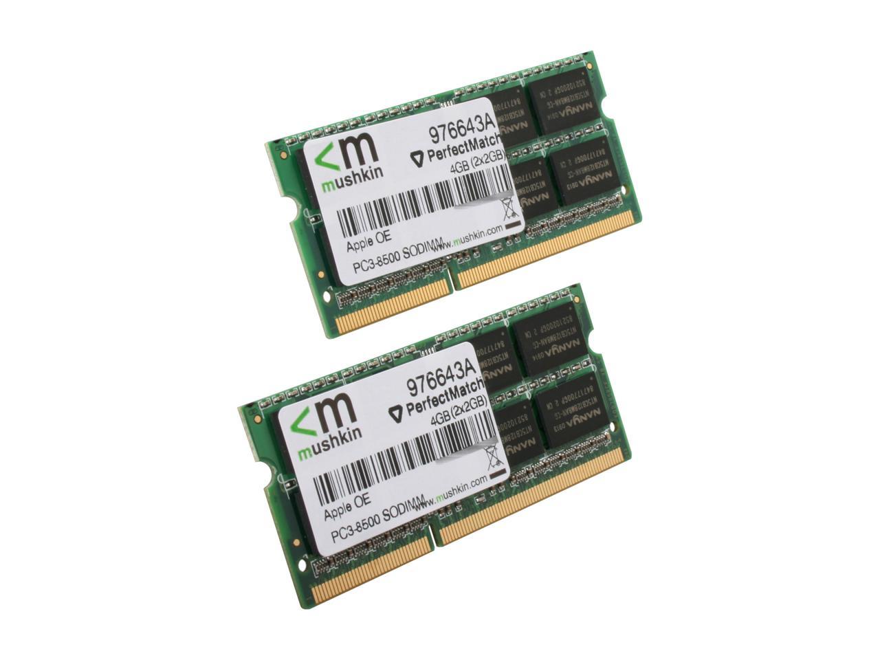 Mushkin 4GB (2 x 2GB) DDR3 1066 (PC3 8500) Dual Channel Kit Memory For Apple Model 976643A