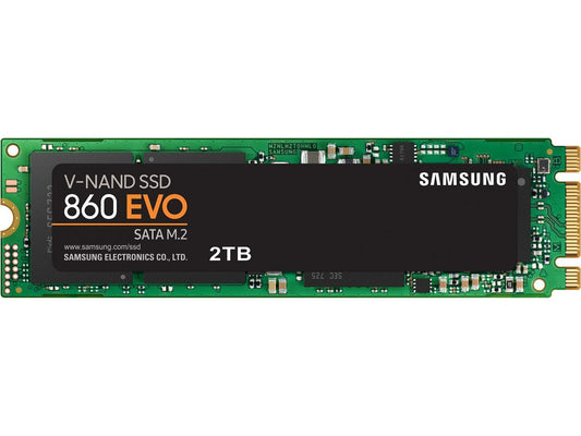 SAMSUNG 860 EVO Series M.2 2280 2TB SATA III 3D NAND Internal Solid State Drive (SSD) MZ-N6E2T0BW
