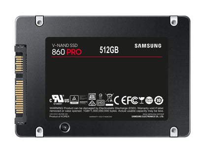 SAMSUNG 860 Pro Series 2.5" 512GB SATA III V-NAND 2-bit MLC Internal Solid State Drive (SSD) MZ-76P512BW