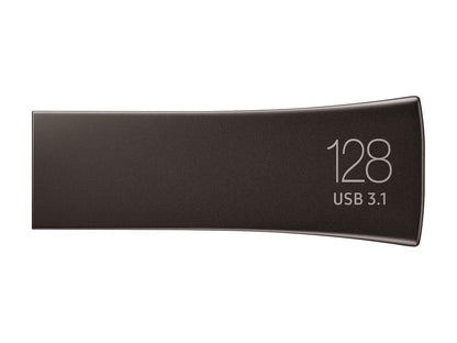 SAMSUNG 128GB BAR Plus (Metal) USB 3.1 Flash Drive, Speed Up to 400MB/s (MUF-128BE4/AM)