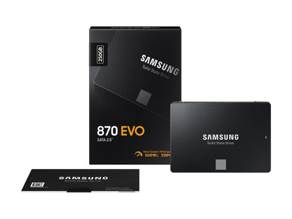SAMSUNG 870 EVO Series 2.5" 250GB SATA III V-NAND Internal Solid State Drive (SSD) MZ-77E250B/AM