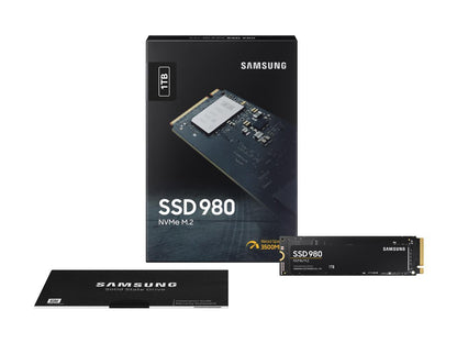 SAMSUNG 980 M.2 2280 1TB PCI-Express 3.0 x4, NVMe 1.4 V-NAND MLC Internal Solid State Drive (SSD) MZ-V8V1T0B/AM
