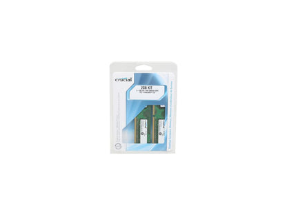Crucial 2GB (2 x 1GB) 240-Pin DDR2 SDRAM DDR2 800 (PC2 6400) Dual Channel Kit Desktop Memory Model CT2KIT12864AA800