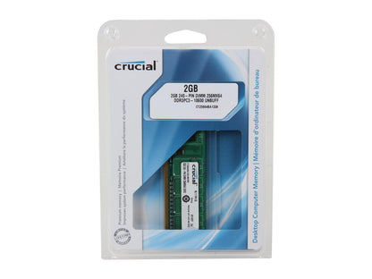 Crucial 2GB 240-Pin DDR3 SDRAM DDR3 1333 (PC3 10600) Micron Chipset Desktop Memory Model CT25664BA1339