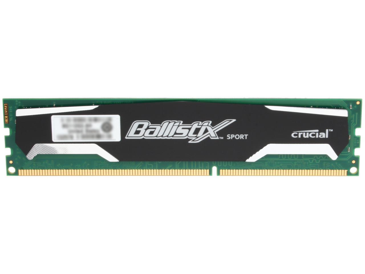 Crucial Ballistix Sport 4GB 240-Pin DDR3 SDRAM DDR3 1600 Desktop Memory Model BL51264BA160A