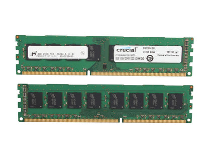Crucial 16GB (2 x 8GB) 240-Pin DDR3 SDRAM DDR3 1333 (PC3 10600) Major Brand Chipset Desktop Memory Model CT2KIT102464BA1339