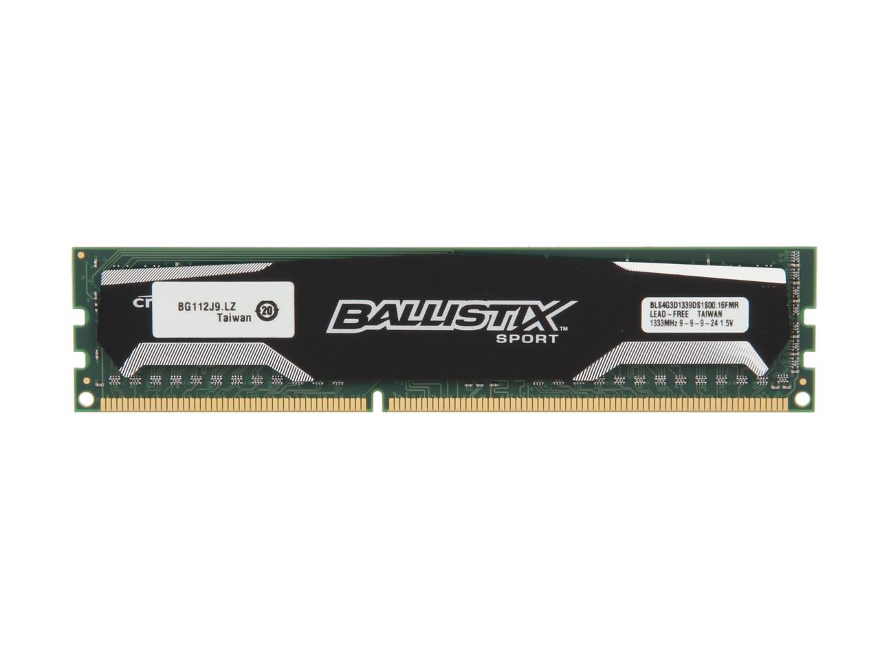 Crucial Ballistix Sport 4GB 240-Pin DDR3 SDRAM DDR3 1333 (PC3 10600) Desktop Memory Model BLS4G3D1339DS1S00