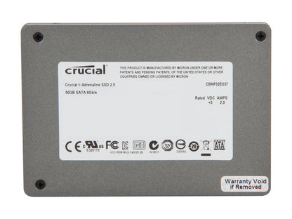 Crucial Adrenaline CT050M4SSC2BDA 50GB Solid State Cache for Windows 7-based PCs
